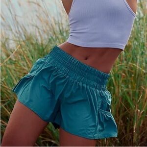 FP Movement by Free People Teal High Waist Shorts